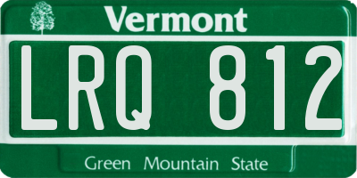 VT license plate LRQ812