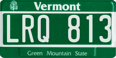 VT license plate LRQ813