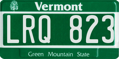 VT license plate LRQ823