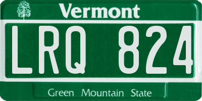VT license plate LRQ824