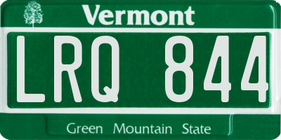VT license plate LRQ844