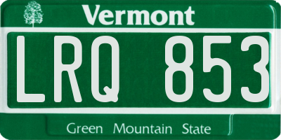 VT license plate LRQ853