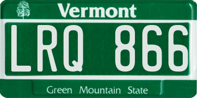 VT license plate LRQ866