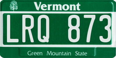 VT license plate LRQ873