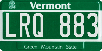 VT license plate LRQ883