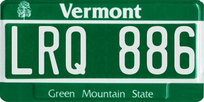 VT license plate LRQ886