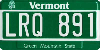 VT license plate LRQ891