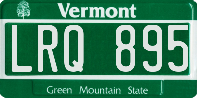 VT license plate LRQ895