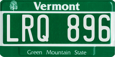VT license plate LRQ896