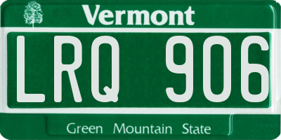 VT license plate LRQ906