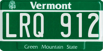 VT license plate LRQ912