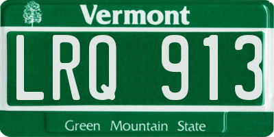 VT license plate LRQ913