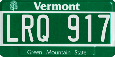 VT license plate LRQ917