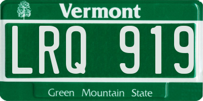 VT license plate LRQ919