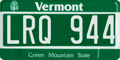 VT license plate LRQ944
