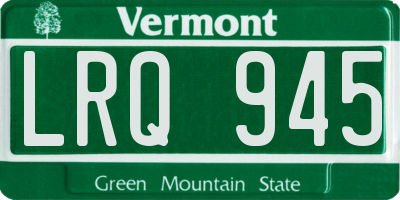 VT license plate LRQ945