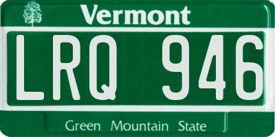 VT license plate LRQ946