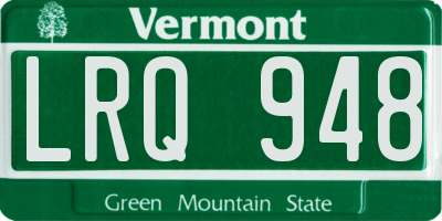 VT license plate LRQ948