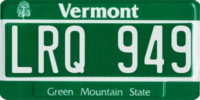 VT license plate LRQ949