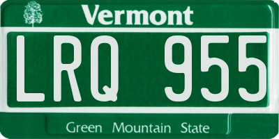VT license plate LRQ955