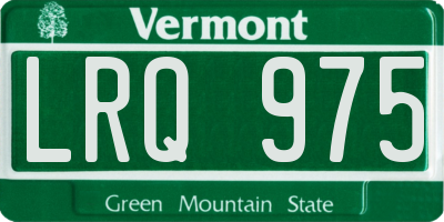 VT license plate LRQ975