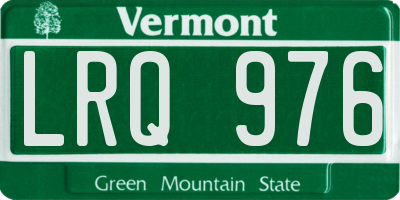 VT license plate LRQ976