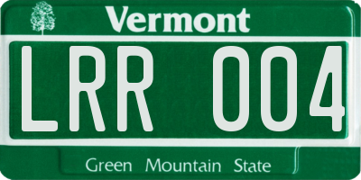 VT license plate LRR004