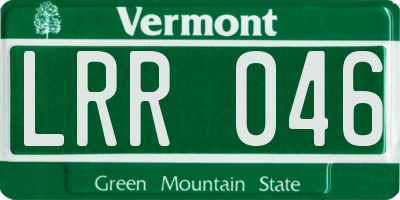 VT license plate LRR046