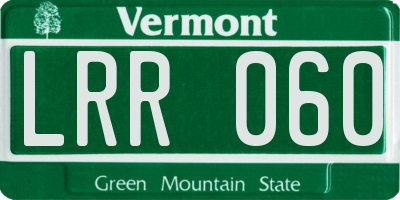 VT license plate LRR060