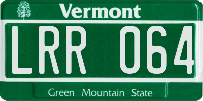 VT license plate LRR064