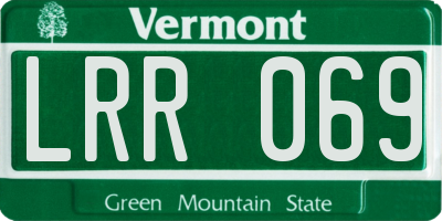 VT license plate LRR069