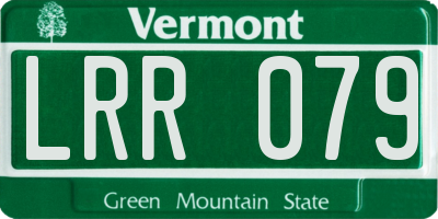 VT license plate LRR079