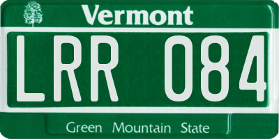 VT license plate LRR084