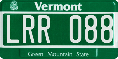 VT license plate LRR088