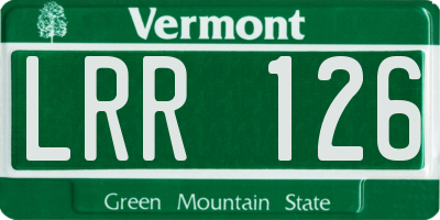 VT license plate LRR126