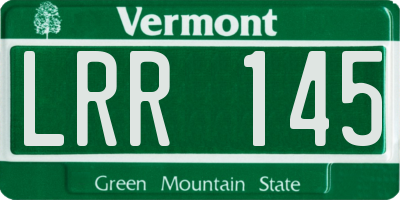 VT license plate LRR145