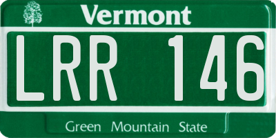 VT license plate LRR146