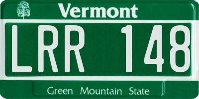 VT license plate LRR148