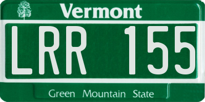 VT license plate LRR155