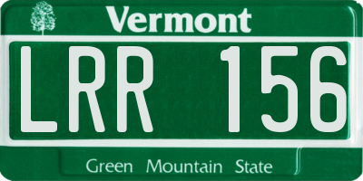 VT license plate LRR156