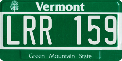 VT license plate LRR159