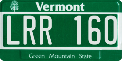 VT license plate LRR160