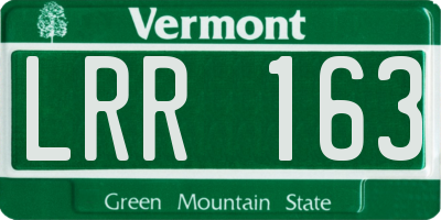 VT license plate LRR163