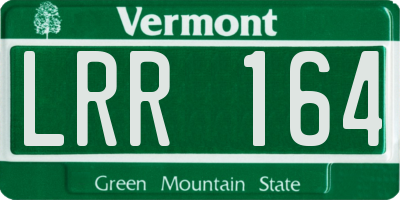 VT license plate LRR164