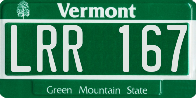 VT license plate LRR167