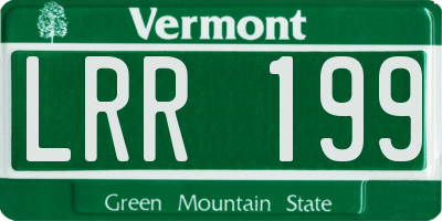 VT license plate LRR199