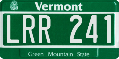 VT license plate LRR241