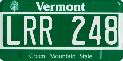 VT license plate LRR248