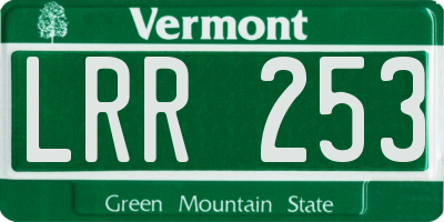 VT license plate LRR253