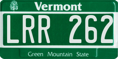 VT license plate LRR262